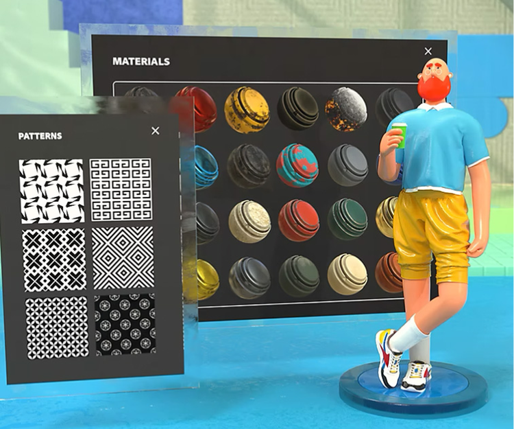 Figura generada con IA con información contextual sobre los materiales