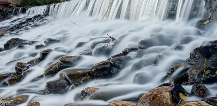 Beautiful waterfall picture highlighting the differences in shutter speed