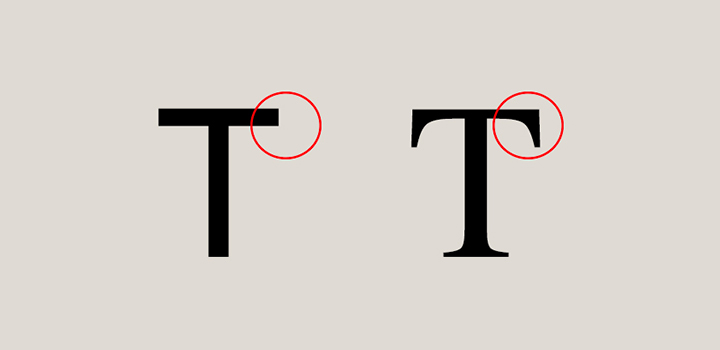 Diferencia entre tipografías sans serif y serif