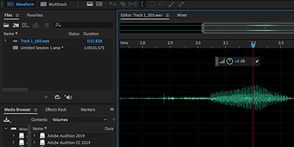 Audio software, audio mastering Adobe Audition