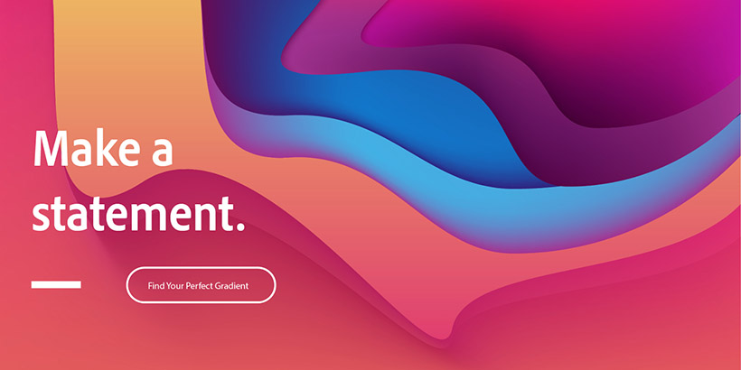 Colorful banner design with the headline "Make a Statement"