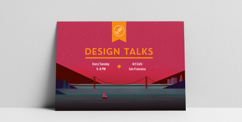 Postcard graphic design | Adobe InDesign