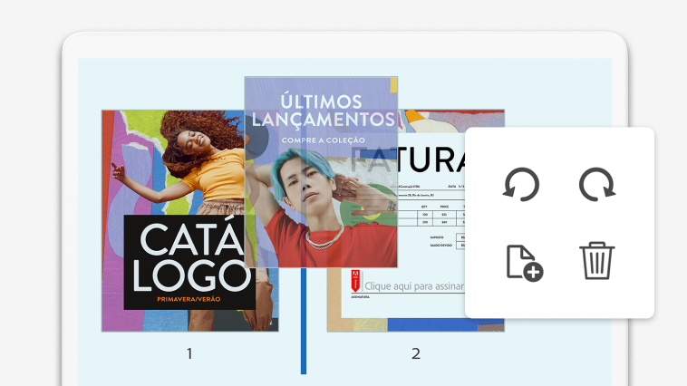 Organize e reordene páginas.