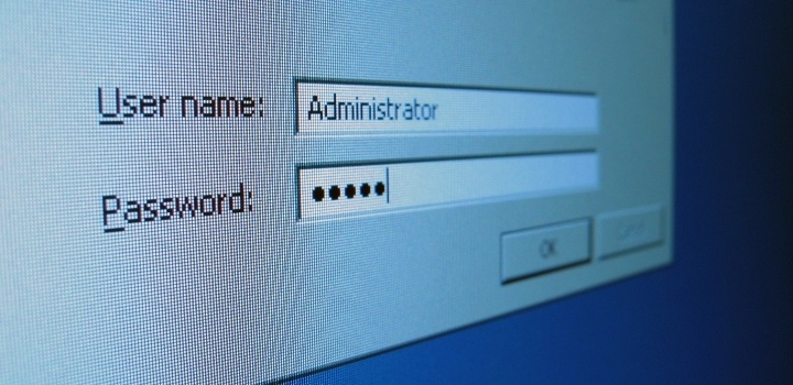 Bild: Darstellung eines Login-Fensters und Passworteingabe.