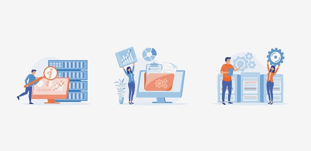 Illustration zeigt drei Szenarien wie RPT-Dateien in Unternehmen eingesetzt werden können.