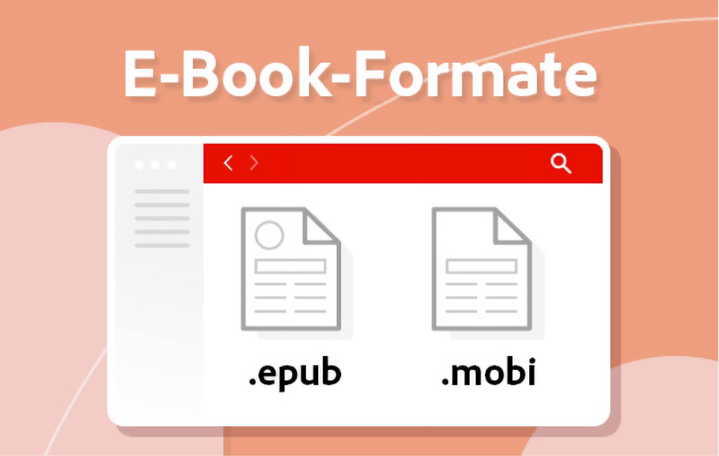 Illustration einer EPUB- und einer MOBI-Datei.
