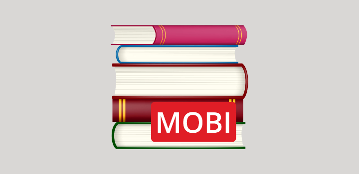 Illustration zeigt E-Books im MOBI-Format.