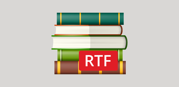 Illustration zeigt E-Books im RTF-Format.