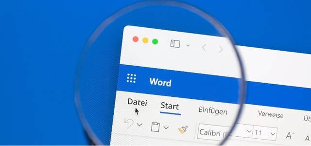 Eine Bildschirm, auf dem das Programm Microsoft Word zu sehen ist. 