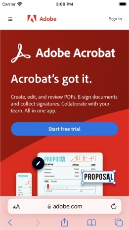 iPhone-Screen zeigt ersten Schritt mit Klick auf "Teilen", um PDF-Datei vom iPhone zu drucken.