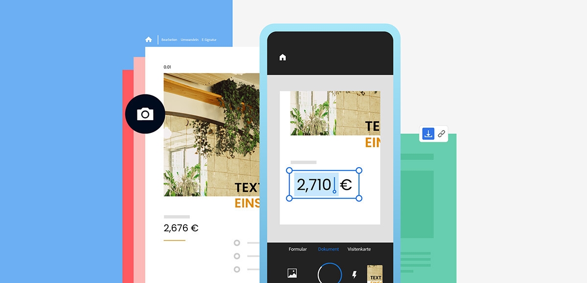 Grafik: Text einscannen mit ein handy