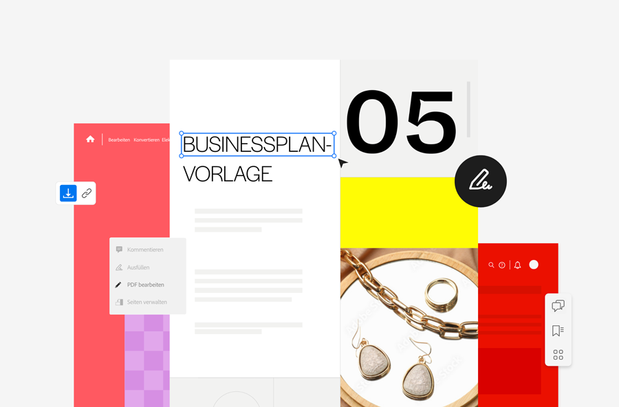 Grafik von PDF Vorlage für Businesspläne