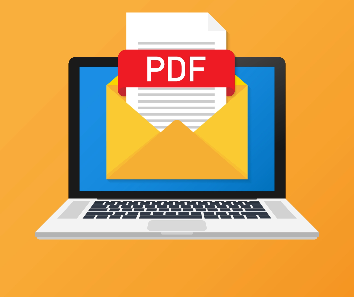 Document PDF sur le bureau d'un ordinateur