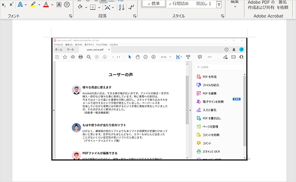 ウィンドウ全体を挿入した状態