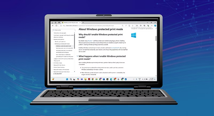 Windows protected print mode