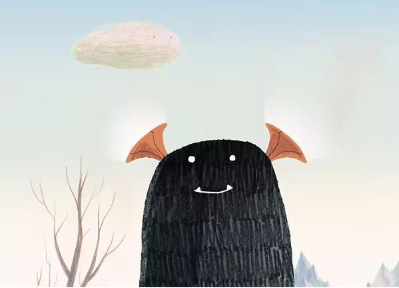 Monstruo sonriente creado con Animate