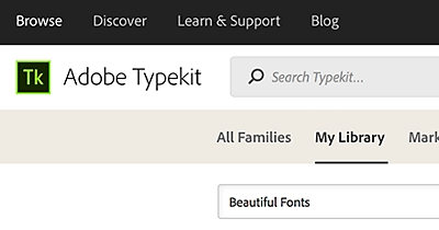 Add personality to your site with web fonts available from Adobe Typekit font libraries
