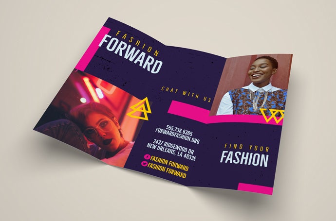 Printed business brochure for Fashion Forward