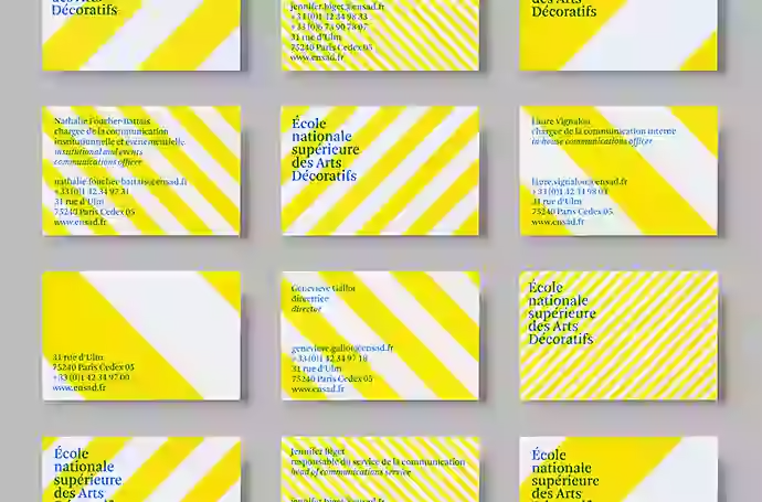 Collage of different business cards