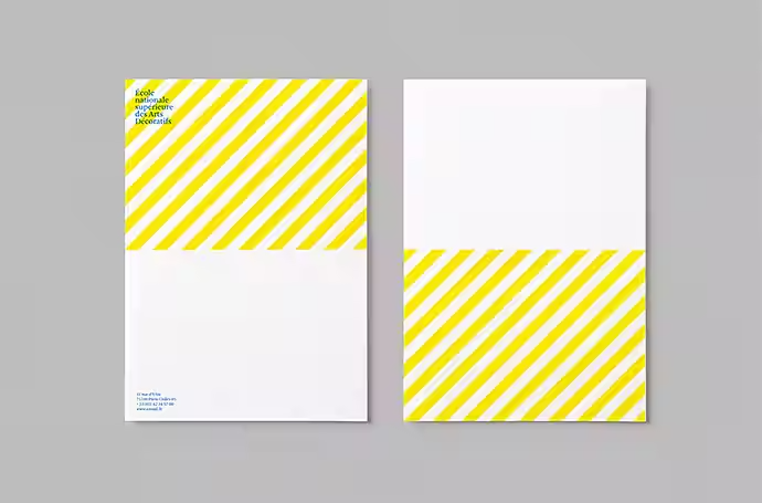 Front and back of a business letterhead