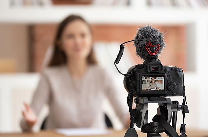 Making video marketing content for a business with a DSLR camera