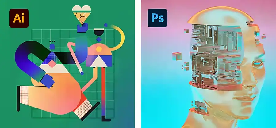 Adobe Illustrator and Photoshop