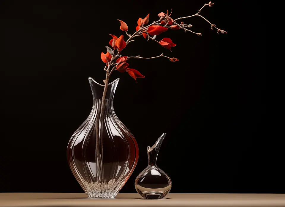 Flowers in glass vase