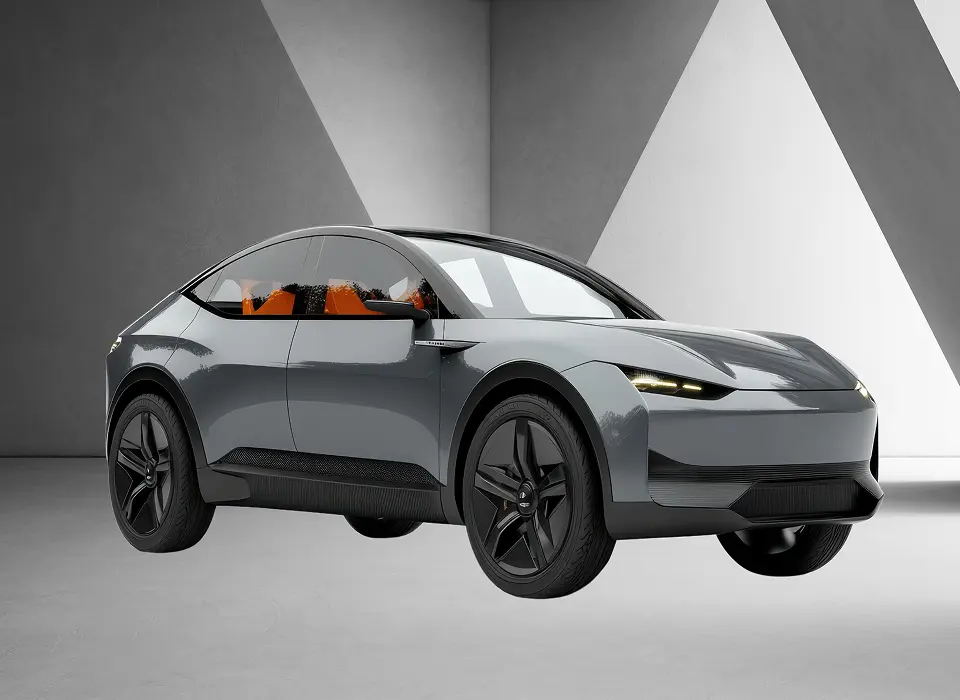 car with grey backround