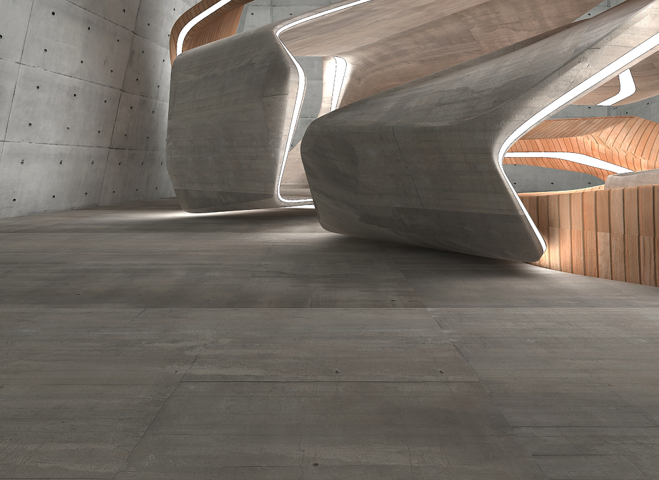 car with concrete architecture backround