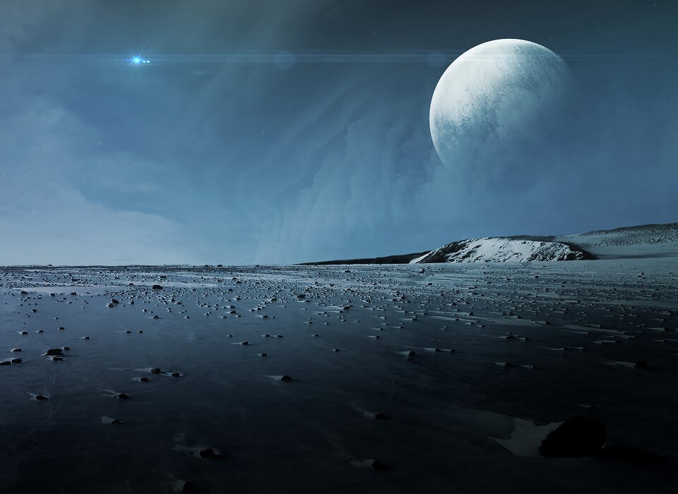 Alien planet landscape