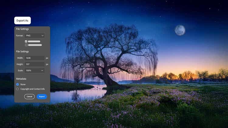 Šestý krok: Úpravy fotek pomocí AI a jejich stažení a sdílení