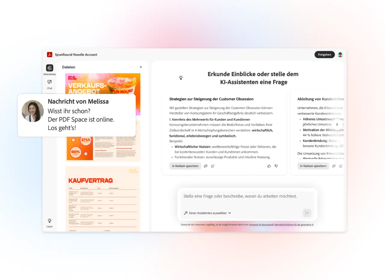 Adobe stellt Acrobat Studio und PDF AI vor. 