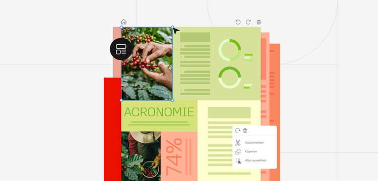 Illustration eines Textdokuments zum Thema Quellenangabe Buch mit den Adobe Acrobat Onlinetools