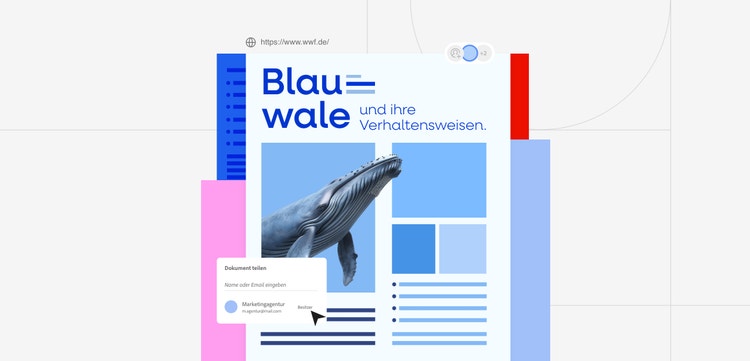 Illustration eines Textdokuments zum Thema Internetquellen zitieren mit den Adobe Acrobat Onlinetools