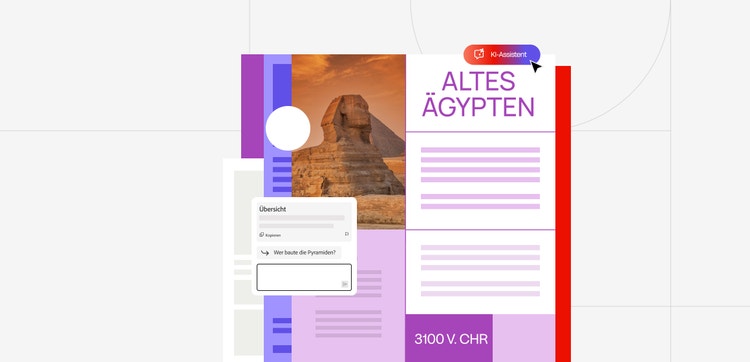 Illustration eines Textdokuments zum Thema Hausarbeit mit den Adobe Acrobat Onlinetools