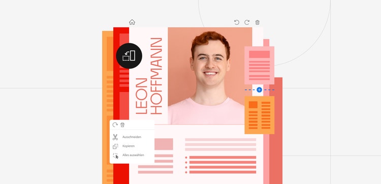 Illustration für eine Bewerbung mit den Adobe Acrobat Onlinetools