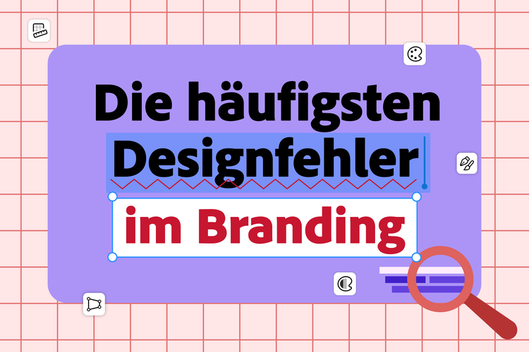 Infografik mit dem Titel: Die häufigsten Designfehler im Branding