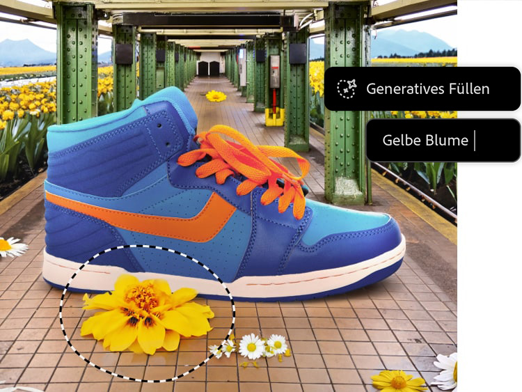 KI-Funktion „Generatives Füllen“ in Photoshop