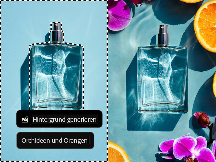 KI-Funktion „Hintergrund generieren“ in Photoshop