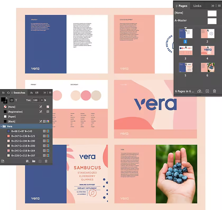 In Adobe InDesign erstellte Stilvorgaben für Unternehmen