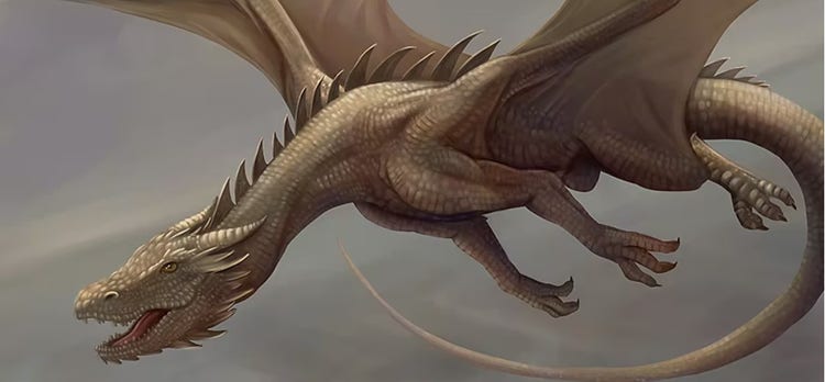 Zeichnung eines Drachen