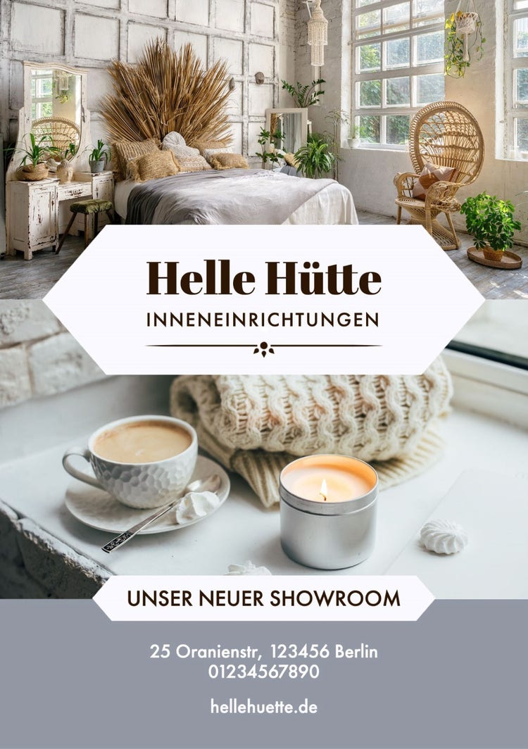 Light Grey Interior Decoration Flyer