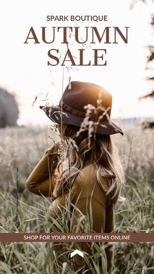 Light Toned Autumn Sale Ad Instagram Story Images for Instagram Shop