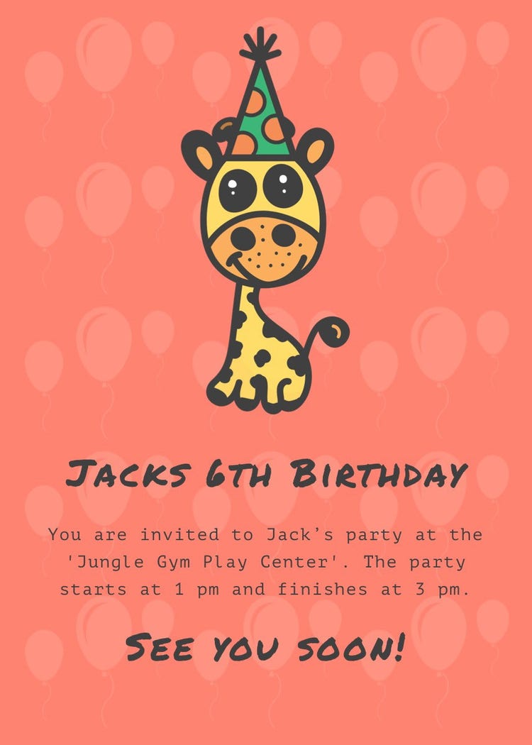 Red and Yellow Jacks’s Birthday Card