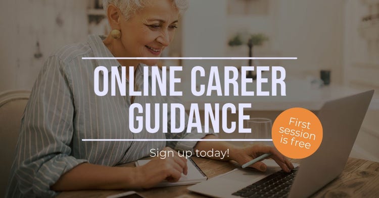 Iteration Blue and Orange Online Career Guidance Facebook Post