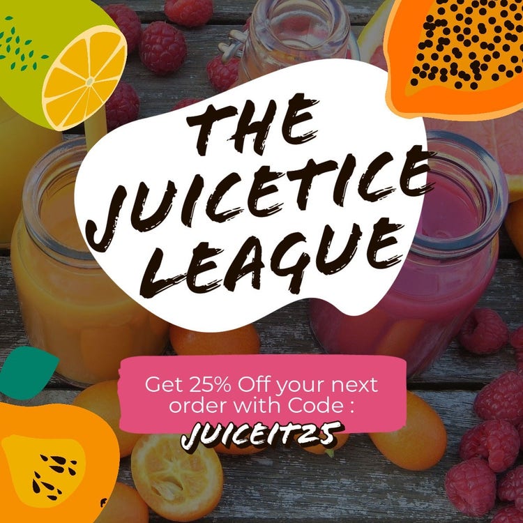 Multicolored Fruit Illustration and Juice Photo Juice Bar Facebook Ad