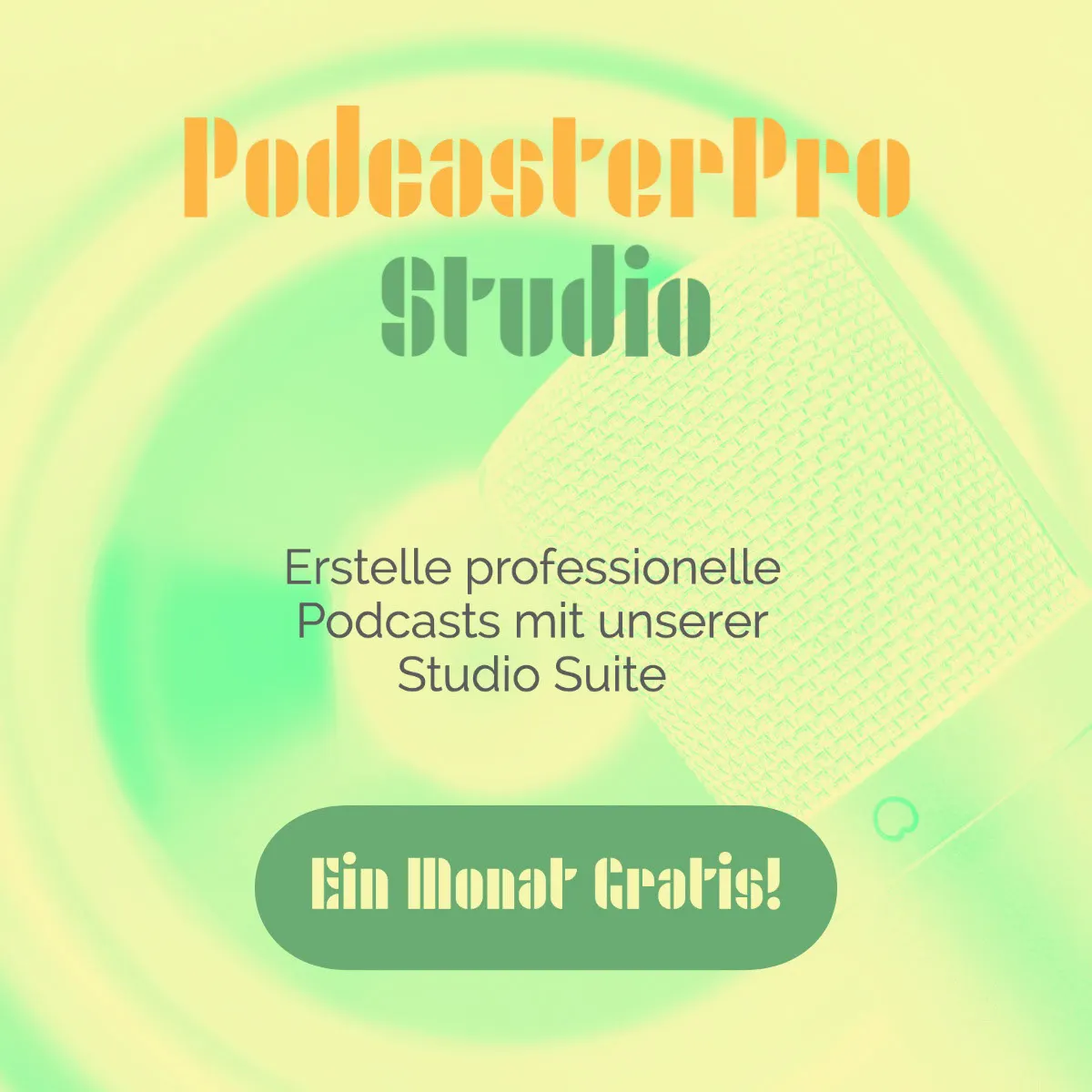 Light Green Podcast Studio Facebook Ad