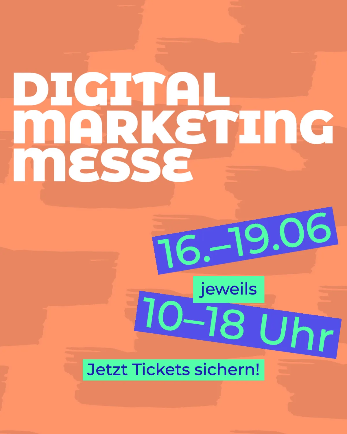 Orange and Blue Digital Marketing Conference Instagram Ad
