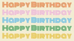 Colorful Typography Happy Birthday Zoom Background Zoom Background