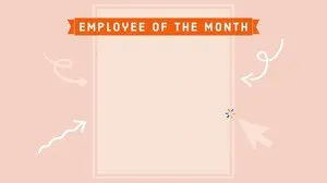 Pink Arrows Funny Employee of the Month Zoom Background Zoom Background